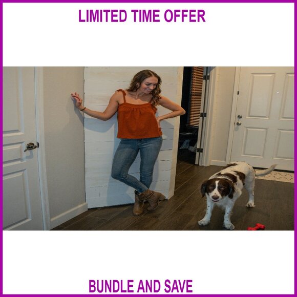 Women's Distressed Cowboy Boots with Pull-Up Tabs, 2.5-Inch Heel - Picture 8 of 8